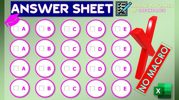 Adding Multiple Check Boxes Without Using a Macro| Create an Answer Sheet (Very Simple Method)