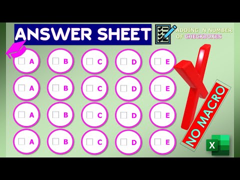 Adding Multiple Check Boxes Without Using a Macro| Create an Answer Sheet (Very Simple Method)