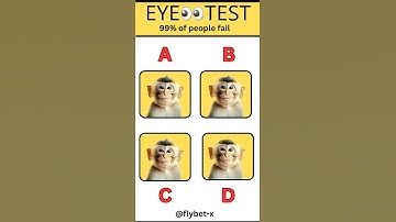 Eye Test 👀 || Here, you can see different Monkey || puzzle riddles | brain test || #shorts #short
