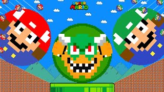 Mario and Luigi Marble Race combines vs Marble Race Bowser Calamity!