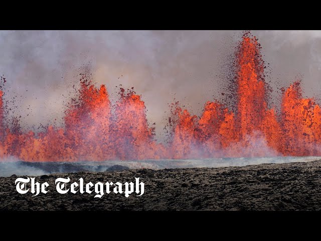 Icelandic volcano erupts after town evacuated class=