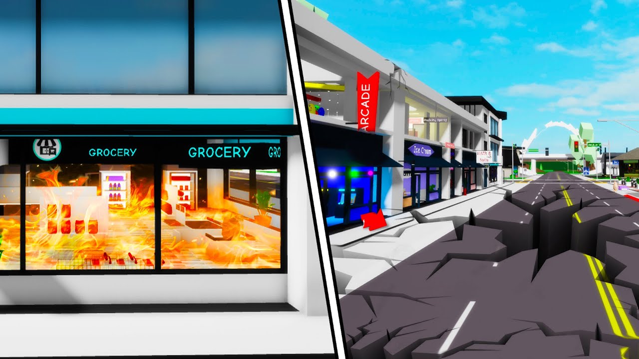 New Shop Fires And Earthquakes In Roblox Brookhaven RP - YouTube