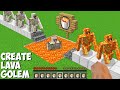 What if YOU CREATE LAVA GOLEM in Minecraft ? USING A LAVA LIQUID !