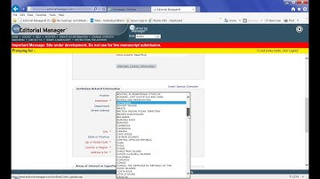 Authors: Change my details, Editorial Manager