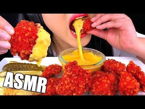 asmr-cheesy-hot-cheetos-chicken-nuggets-*recipe*-(no-talking)-*crunchy-eating-sounds*-|-asmr-phan