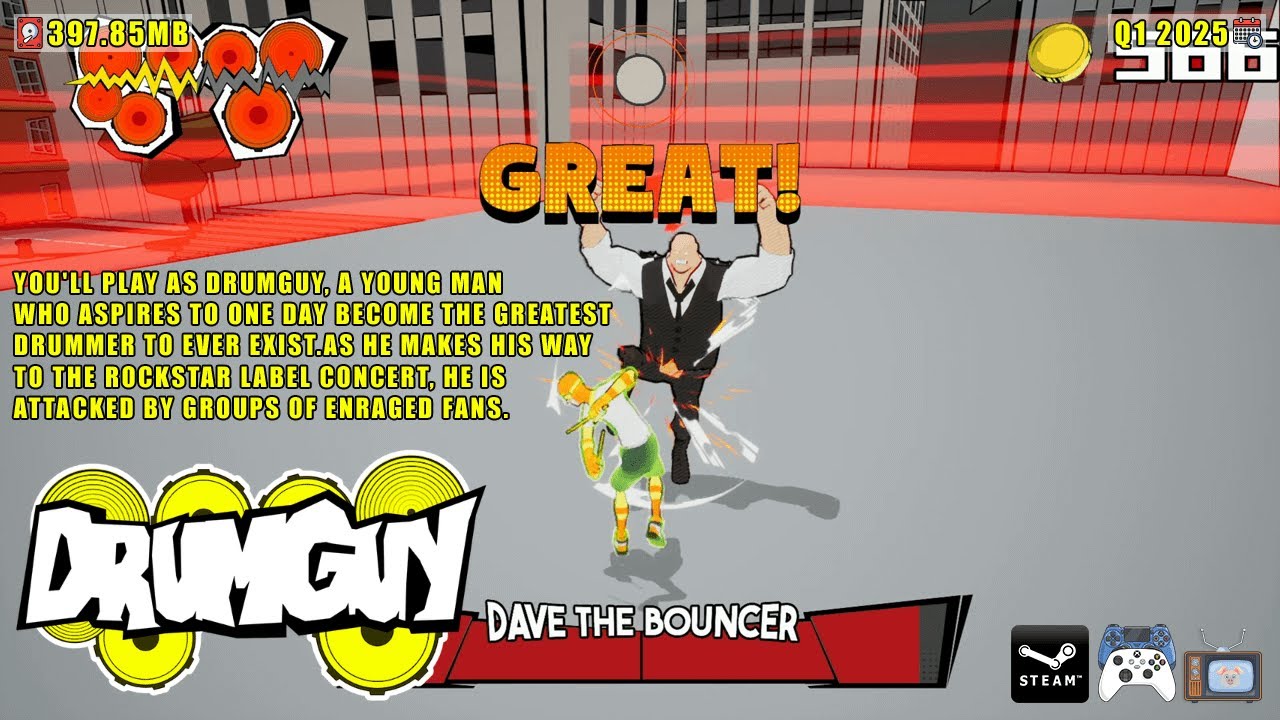 DrumGuy: [PC] -  you play a young man who aspires to one day become the greatest drummer.