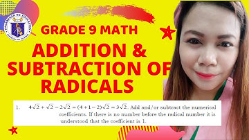 ADDITION & SUBTRACTION OF RADICALS | TAGALOG