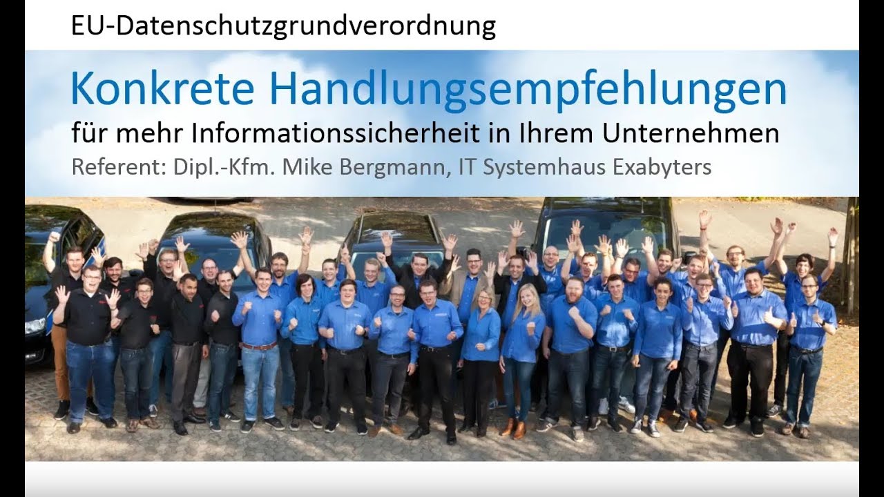 EU Datenschutzgrundverordnung & Informationssicherheit - Exabyters + Dr. Thomas Feil