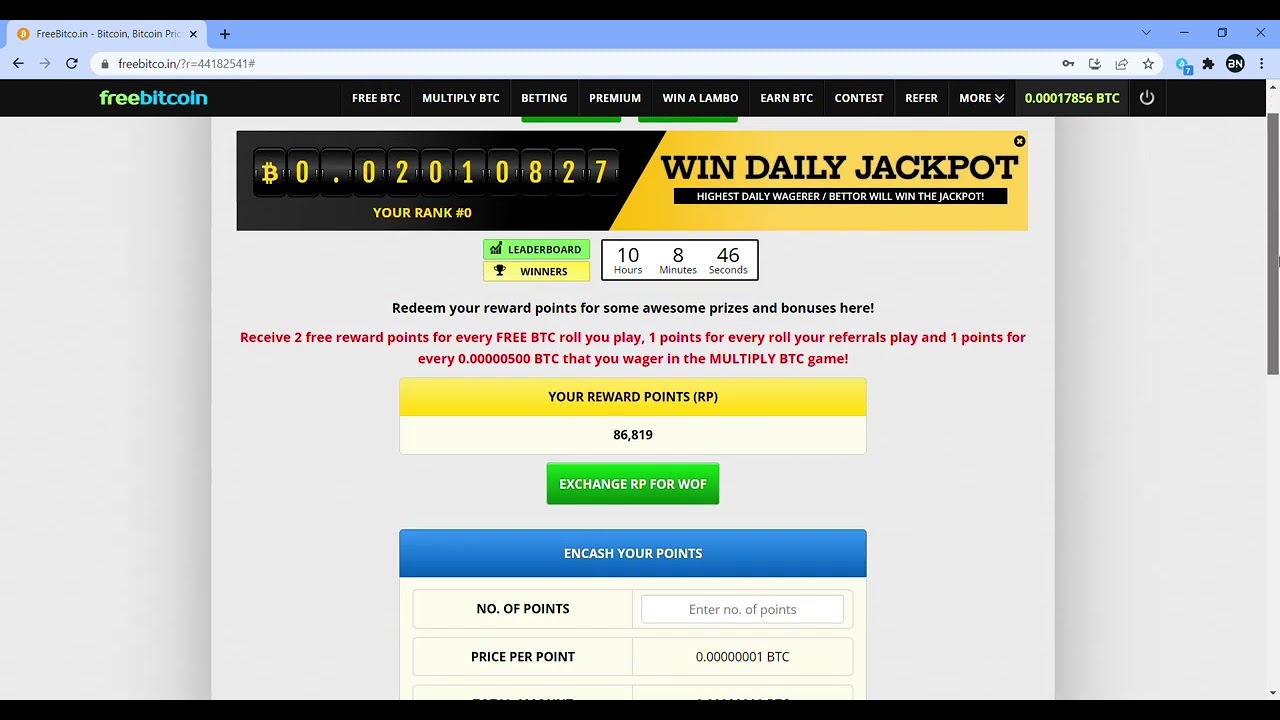 FreeBitco in Bitcoin Bitcoin Price Free Bitcoin Wallet Faucet Lottery and Dice Google Chrome 2022 03