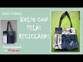 DIY Reciclando telas - Bolso hecho con jeans viejos. ¡Hágalo usted mismo!