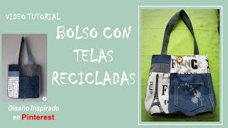 DIY Reciclando telas - Bolso hecho con jeans viejos. ¡Hágalo usted mismo!