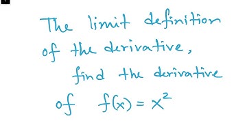 The Limit Definition of the Derivative | Calculus | part 3