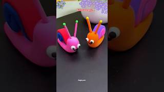 Diy Beautiful Snail craft from Clay 🐌 Easy kids Clay craft😯🪀#youtubeshorts #kids #diy #shorts #funny