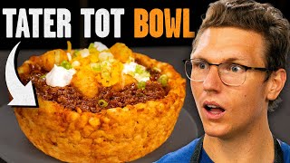 Making A Tater Tot Chili Bowl