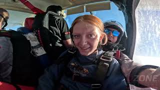 Brianna Johnson got the Feel The Freedom experience at DZONE Skydiving - Bozeman