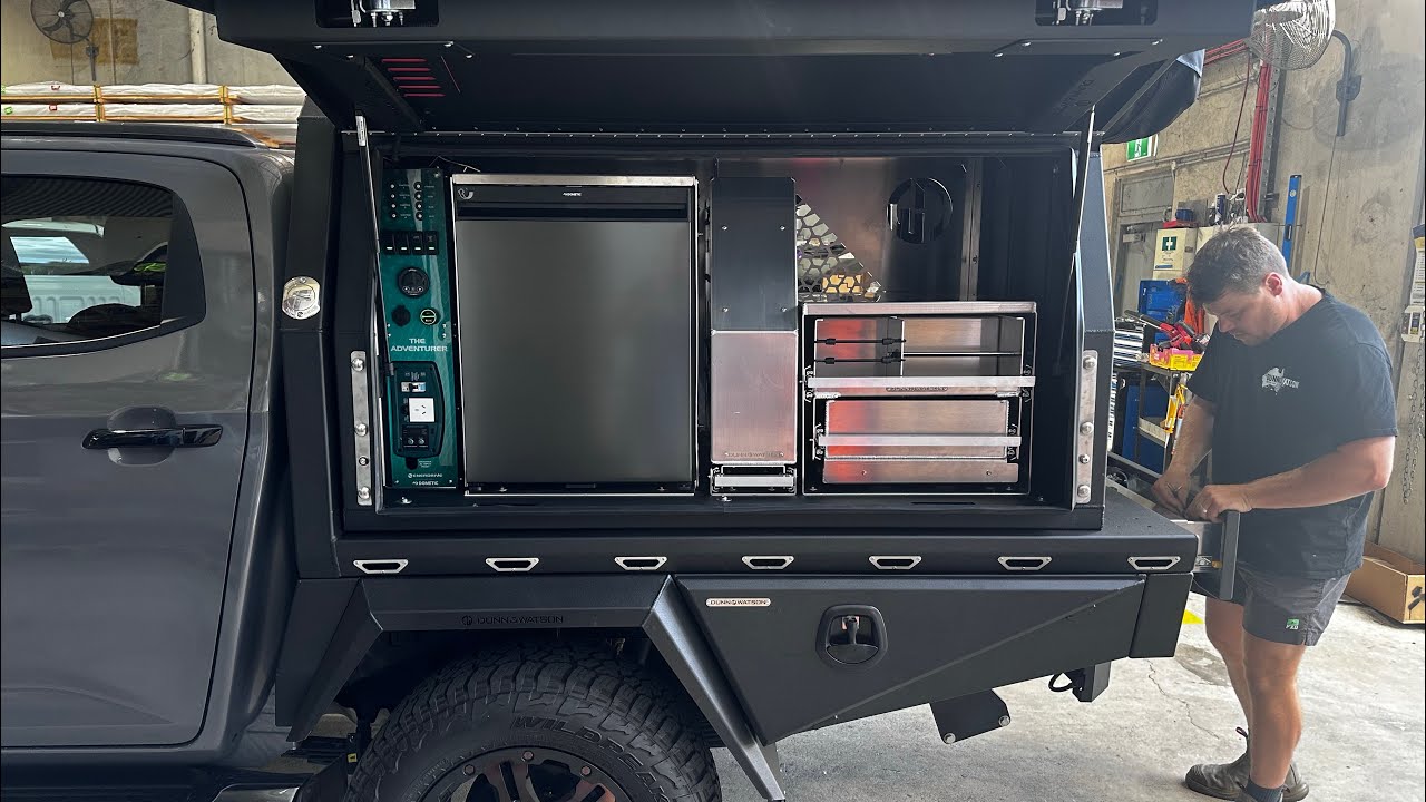 Dunn & Watson Tray & Canopy Mazda BT50 Custom Fit-out (kitchen