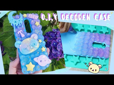 ???? DIY Space Kuma Decoden Case || tutorial with jelly like silicone whip!!