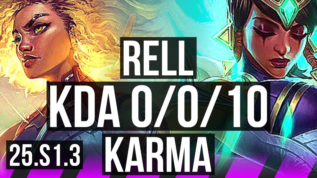 RELL & Miss Fortune vs KARMA & Ezreal (SUP) | 0/0/10 | KR Master | 25.S1.3