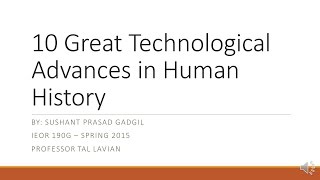 UC Berkeley IEOR 190G Spring 2015 Top 10 Inventions