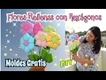 Flores de Tela con hexágonos - Flores rellenas DIY Valentine´s Day