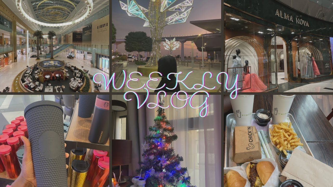 WEEKLY VLOG LIVING IN QATAR SETTING UP THE CHRISTMAS TREE 🎄 WORKING OUT 🏋️‍♀️ AND MUCH MORE