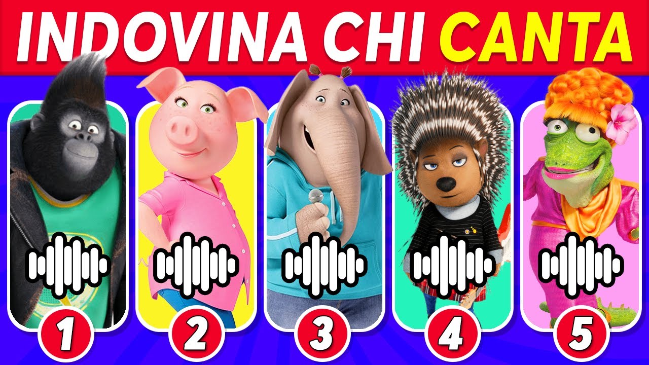 🔊 Indovina il Cantante della Canzone 🎤🐷🐨 Sing 1 & 2 | Johnny, Rosita, Meena, Gunter