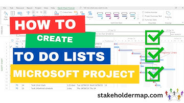 Creating a To-Do List for Your Project Team using Microsoft Project