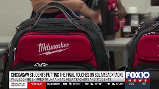 Chickasaw students complete 20 solar backpacks to be sent to war-torn Ukraine