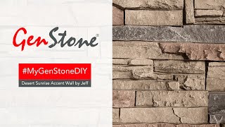 MyGenStoneDIY - Jeff Desert Sunrise Accent Wall | Faux Stone Home Improvement