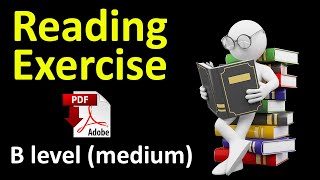 Reading Comprehension Practice with answers - Level B + PDF- Easy English Lesson