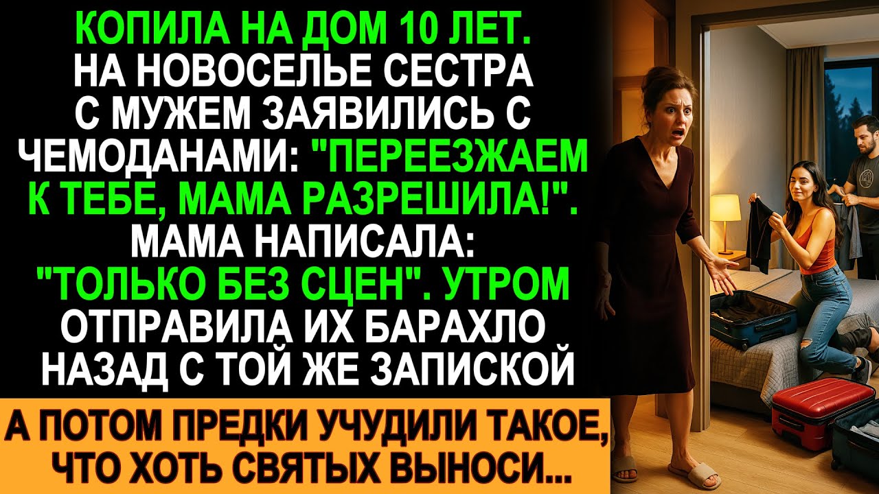 10 лет копила на дом, а на новоселье сестра с мужем заявились жить! Что было дальше…