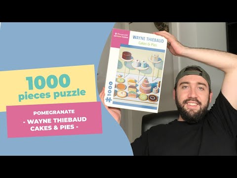 Time lapse puzzle. Cakes & Pies - Wayne Thiebaud - Pomegranate. 1000 pieces. thumbnail