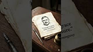 “Courage is grace under pressure.”— Ernest Hemingway. #shorts #shortsfeed #quotes
