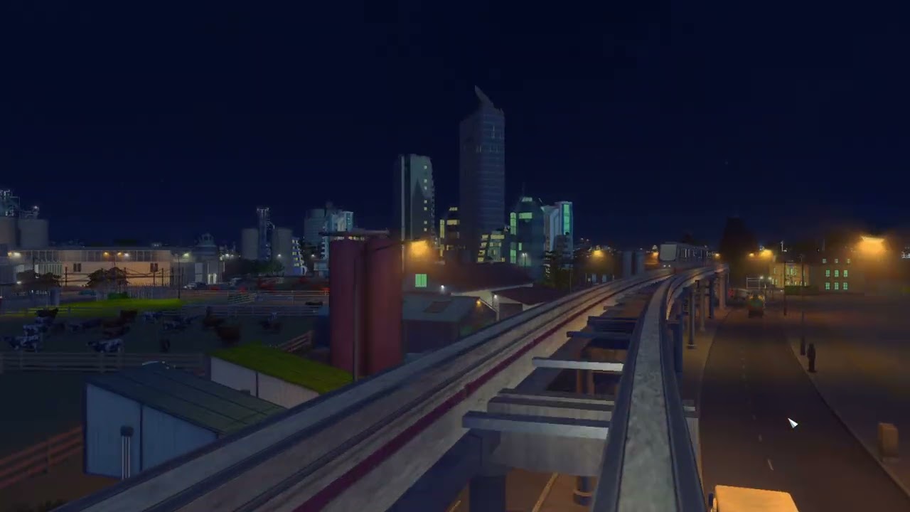 [Cities Skylines 1] EARTH City (ugly) relaxing metro and monorail rides with Radiohead - OK Computer