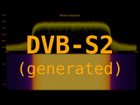 DVB-S2 RF spectrum waterfall - generated
