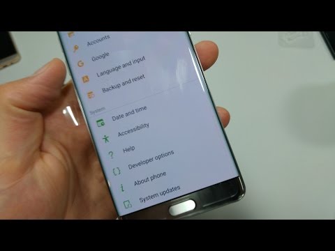 Samsung Galaxy Note7 enable Developer Options so you can turn on USB Debugging