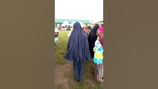 Muslim hijab lady shakes everything at party dance