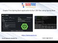 Create First Spring Boot application | Run JSP File Using Spring Boot | seeree