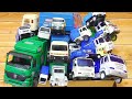 Collect a large amount of garbage truck minicars in a box and check their running!