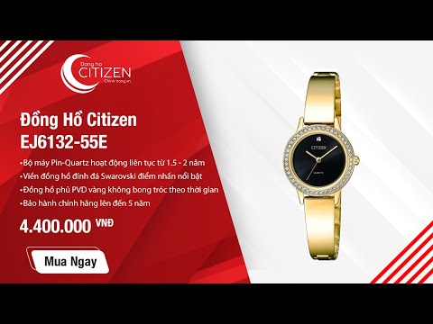 Video Cận Cảnh Đồng Hồ Citizen Nữ Dây Kim Loại Quartz... - youtube
