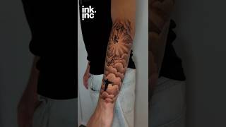 Heavenly Realism Forearm Tattoo | The Creation of Adam Meets Divine Ascension