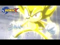 Super Sonic battles gigantic water monster | Sonic X