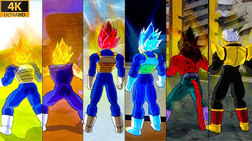 Dragon Ball Z Budokai Tenkaichi 3 Mod - Vegeta All Transformations & Ultimate Attacks! (4K 60FPS)