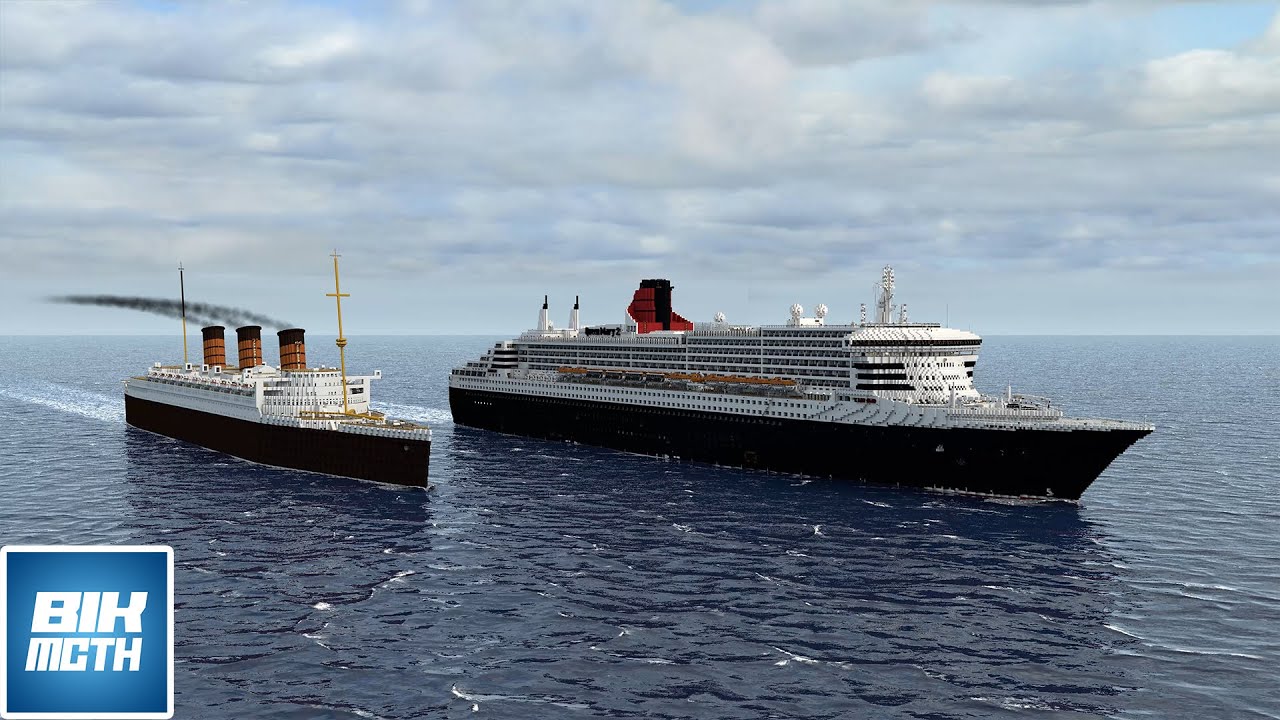 RMS Queen Mary and RMS Queen Mary 2 - Minecraft Short Animation