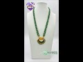 Pumpkin Beads Customized Handmade Necklace with 1 Gram Gold Jadau Kundan Elephant Pendant