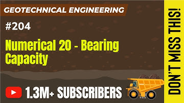 Numerical 20 Bearing Capacity | GATE Previous Year Questions of FE | GATE CE