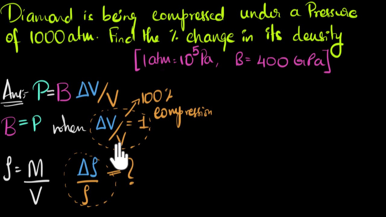 Solved example: percentage change in density (video)  Khan Academy