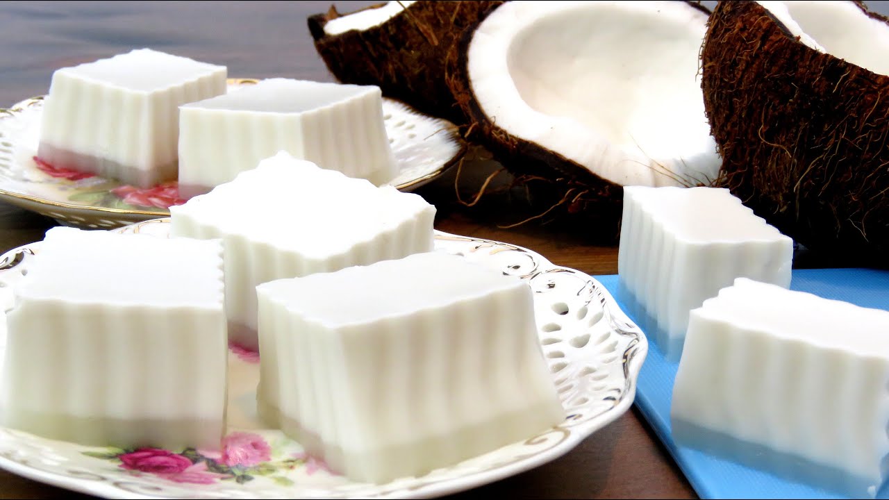 How To Make Coconut Pudding 椰汁糕 香滑椰汁糕的做法_椰汁糕的做法大全_怎么做椰汁糕 YouTube