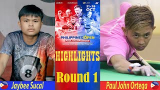 HIGHLIGHTS | Jaybee Sucal vs Paul John Ortega |  2025 Philippines Open Pool Championship