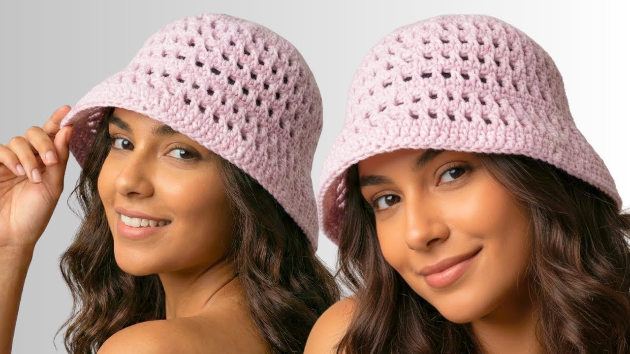 Bucket Hat - Adult Crochet Hat - Super Easy - YouTube